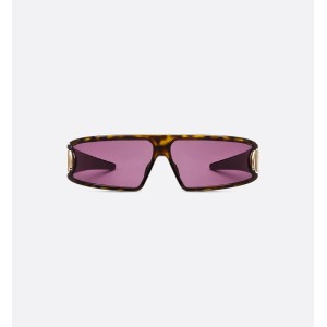 VeryDior M1U Deep Brown Tortoiseshell-Effect Mask Sunglasses