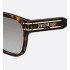 DiorSignature S7F Deep Brown Tortoiseshell-Effect Square Sunglasses