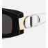 30Montaigne S14I Black Rectangular Sunglasses
