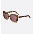 DiorMidnight S5I Cognac Brown Tortoiseshell-Effect Square Sunglasses