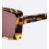 DiorMidnight S5I Cognac Brown Tortoiseshell-Effect Square Sunglasses