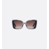 DiorMidnight S5I Transparent Gray-to-Blue Gradient Square Sunglasses