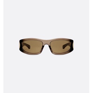 VeryDior S3I Transparent Brown Rectangular Sunglasses