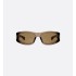 VeryDior S3I Transparent Brown Rectangular Sunglasses