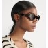 DiorSignature B1U Deep Brown Tortoiseshell-Effect Butterfly Sunglasses