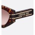 DiorSignature B1U Deep Brown Tortoiseshell-Effect Butterfly Sunglasses