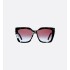 CDior S5I Transparent Burgundy and Blue Tortoiseshell-Effect Square Sunglasses