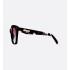 CDior S5I Transparent Burgundy and Blue Tortoiseshell-Effect Square Sunglasses