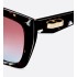 CDior S5I Transparent Burgundy and Blue Tortoiseshell-Effect Square Sunglasses