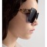 CD Chain M1U Blue Square Sunglasses