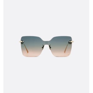 CD Chain M1U Gradient Turquoise-to-Amber Square Sunglasses