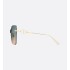 CD Chain M1U Gradient Turquoise-to-Amber Square Sunglasses
