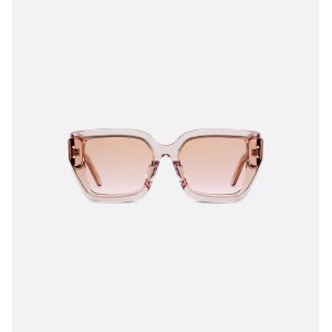 DiorSignature S14I Transparent Pink Square Sunglasses