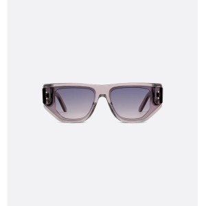 DiorSignature S15I Transparent Mink Gray Rectangular Sunglasses