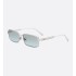 DiorCannage S2U Gradient Glacier Blue Rectangular Sunglasses
