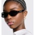 DiorPacific R1I Black Oval Sunglasses