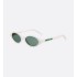 DiorPacific R1I White Oval Sunglasses