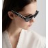 DiorPacific B4I Black Oval Sunglasses