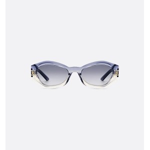 DiorSignature B1U Transparent Gradient Indigo Blue Butterfly Sunglasses