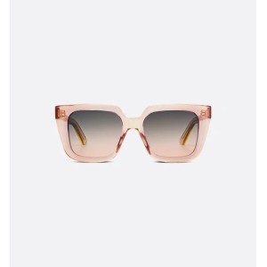 DiorMidnight S1I Transparent Pink Square Sunglasses