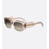 DiorSignature S13I Transparent Sand Beige Rectangular Sunglasses