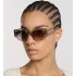 DiorSignature S13I Transparent Sand Beige Rectangular Sunglasses