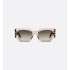 DiorSignature S13I Transparent Sand Beige Rectangular Sunglasses