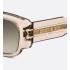 DiorSignature S13I Transparent Sand Beige Rectangular Sunglasses