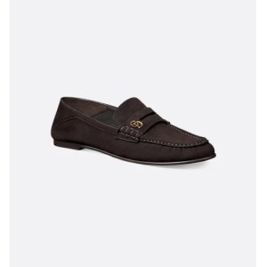 Dior Time Loafer Chocolate Brown Suede Goatskin