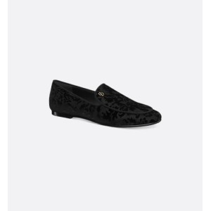 Dior Novel Loafer Black Dior Ornemental Embroidered Cotton and Velvet