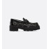 Dior Boy Platform Loafer Black and White Cannage Tweed