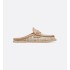 Dior Boy Mule Beige Cotton Embroidered with Dior Oblique Motif and Calfskin Panels