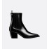 Dior Wild Heeled Ankle Boot Black Calfskin