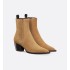 Dior Wild Heeled Ankle Boot Tobacco Brown Suede Calfskin