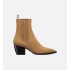 Dior Wild Heeled Ankle Boot Tobacco Brown Suede Calfskin