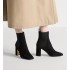 D-Art Heeled Ankle Boot Black Suede Goatskin