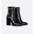 D-Town Heeled Ankle Boot Black Calfskin