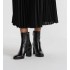 D-Town Heeled Ankle Boot Black Calfskin