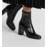D-Town Heeled Ankle Boot Black Calfskin