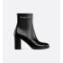 D-Town Heeled Ankle Boot Black Calfskin