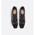 Naughtily-D Heeled Ankle Boot Transparent Mesh with Black Dior Roses Embroidery and Suede Goatskin