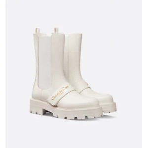 D-Quest Ankle Boot White Calfskin