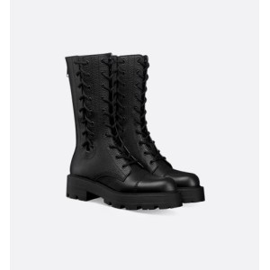 D-Road Ankle Boot Black Grained Calfskin