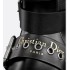 D-Fight Ankle Boot Black Calfskin and Leather-Effect Stretch Material