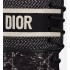 D-Major Ankle Boot Black and White Cannage Tweed, Black Calfskin and Ecru Lambskin Shearling