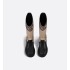 D-Major Boots Warm taupe and black technical fabric with black calfskin leather