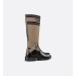 D-Major Boots Warm taupe and black technical fabric with black calfskin leather