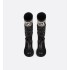 D-Major Boots Black and white cannage tweed and black calfskin leather