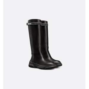 D-Racer Boots Black cowhide leather