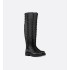 D-Road boots Black grained cowhide leather